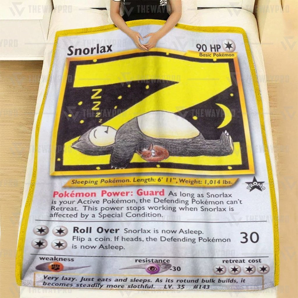 Anime Pkm Snorlax Custom Soft Blanket