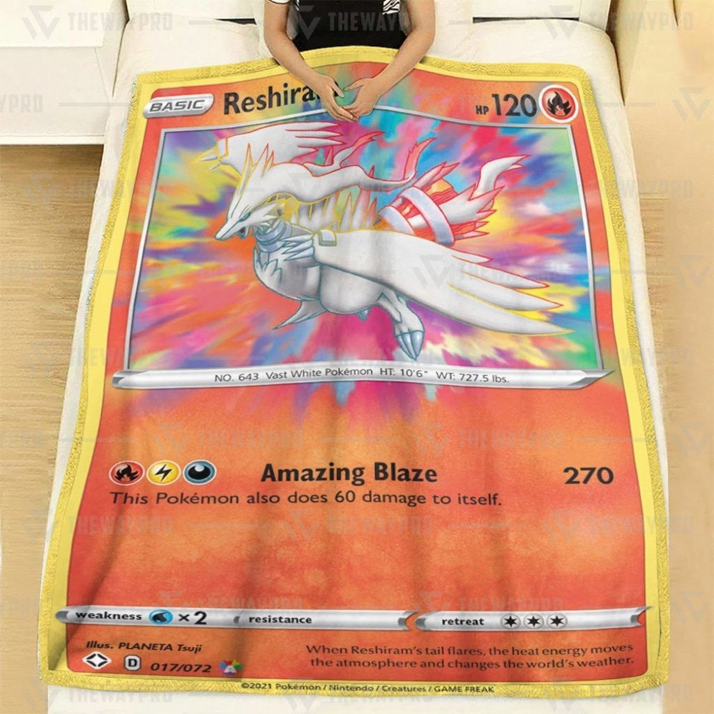 Anime Pkm Reshiram · Shining Fates Custom Soft Blanket