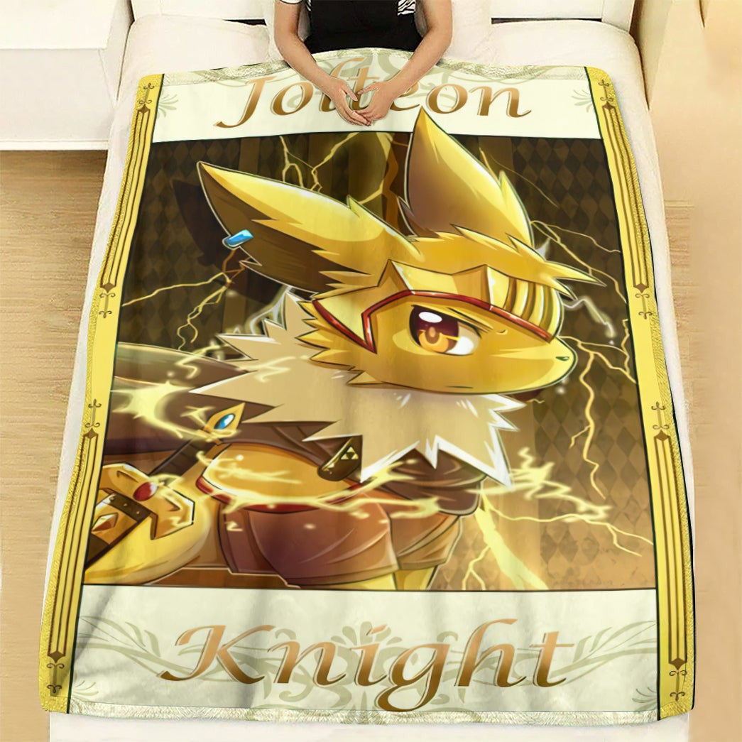 Anime Pkm Jolteon Knight Custom Soft Blanket