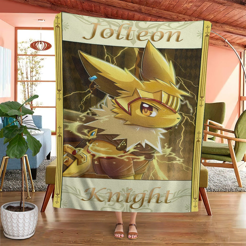 Anime Pkm Jolteon Knight Custom Soft Blanket