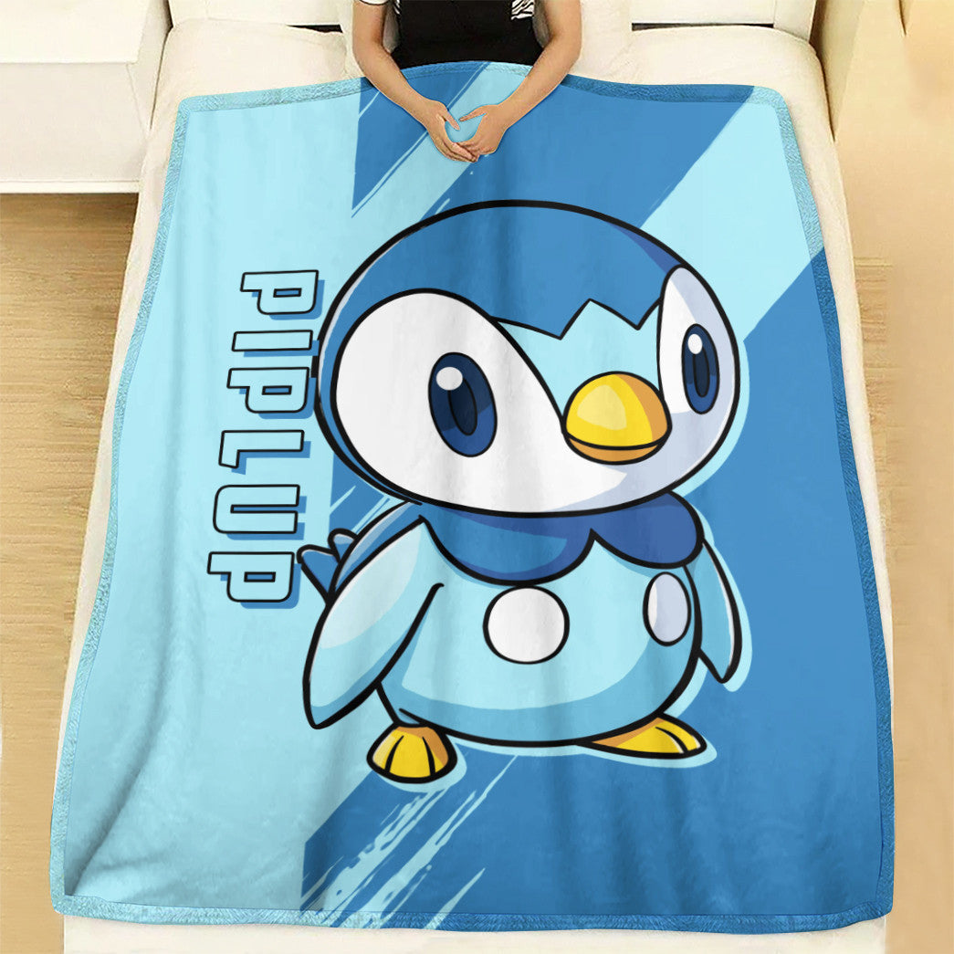 Anime Pkm Piplup Custom Soft Blanket XO10032223