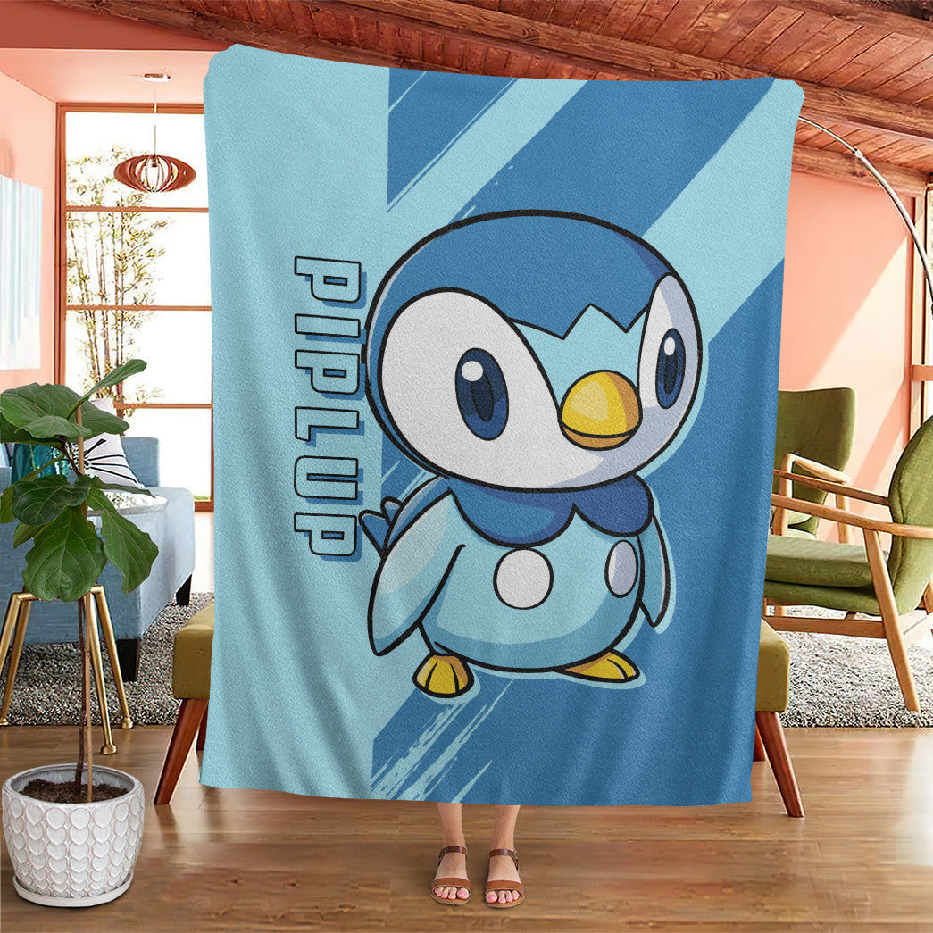 Anime Pkm Piplup Custom Soft Blanket XO10032223