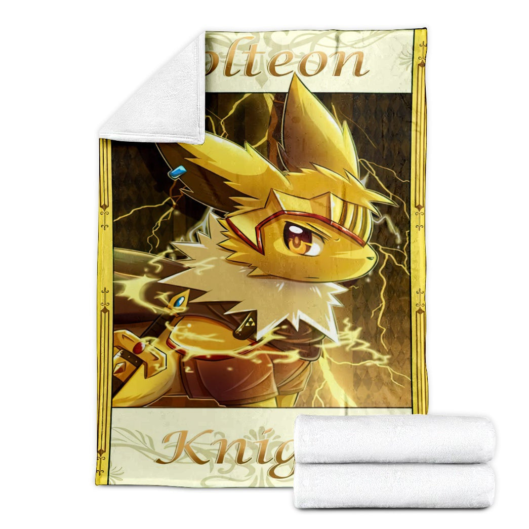 Anime Pkm Jolteon Knight Custom Soft Blanket