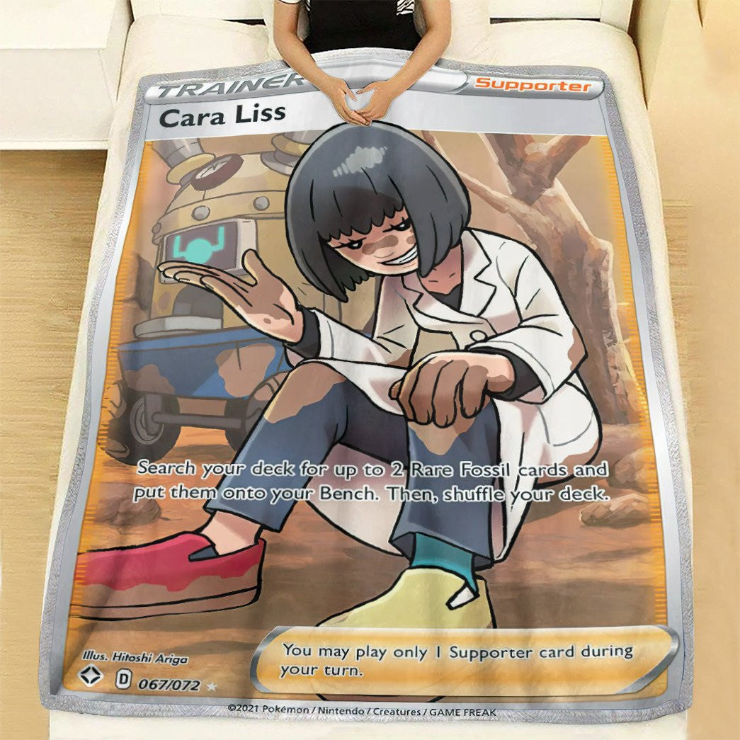 Anime Pkm Cara Liss Shining Fates Trainer Custom Soft Blanket