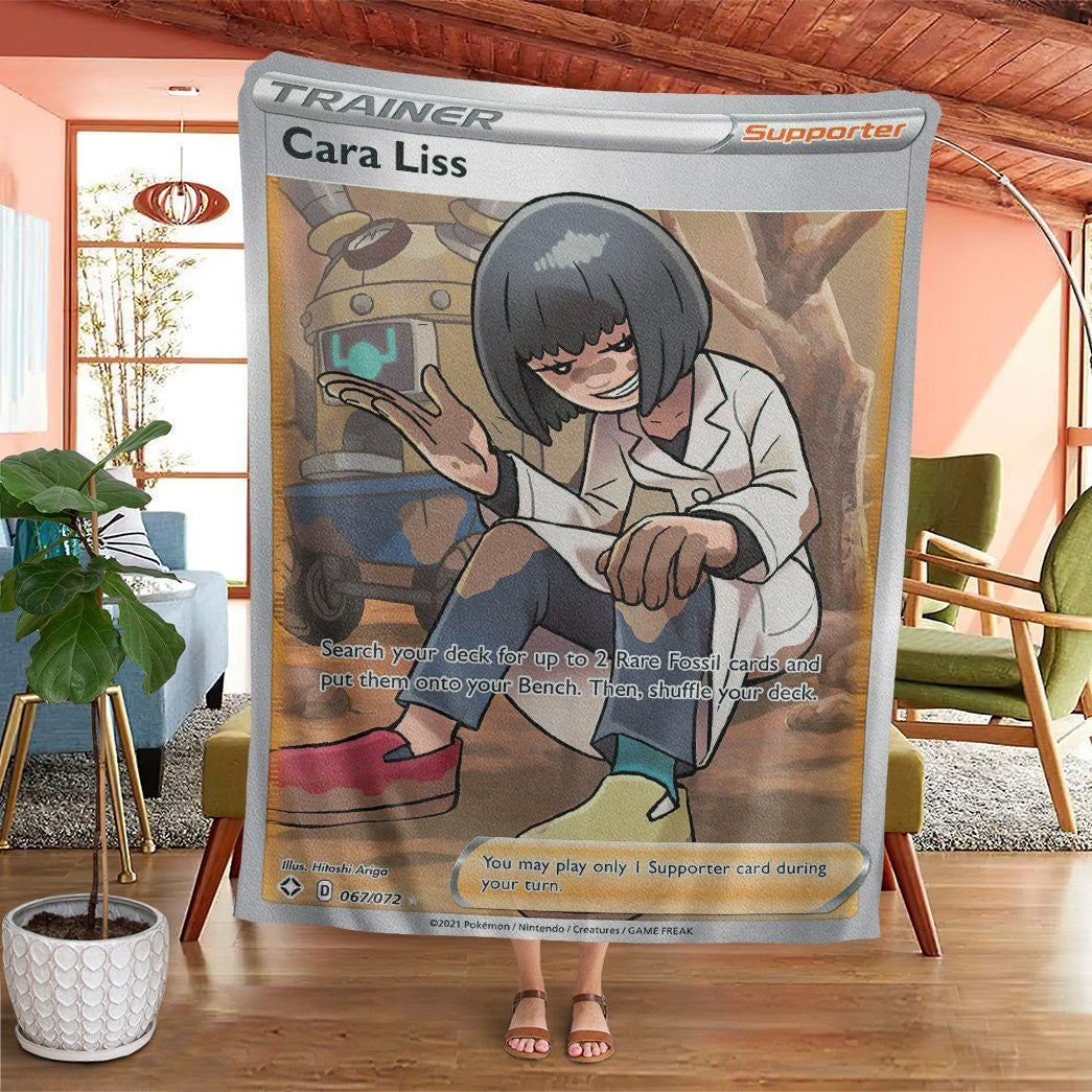 Anime Pkm Cara Liss Shining Fates Trainer Custom Soft Blanket