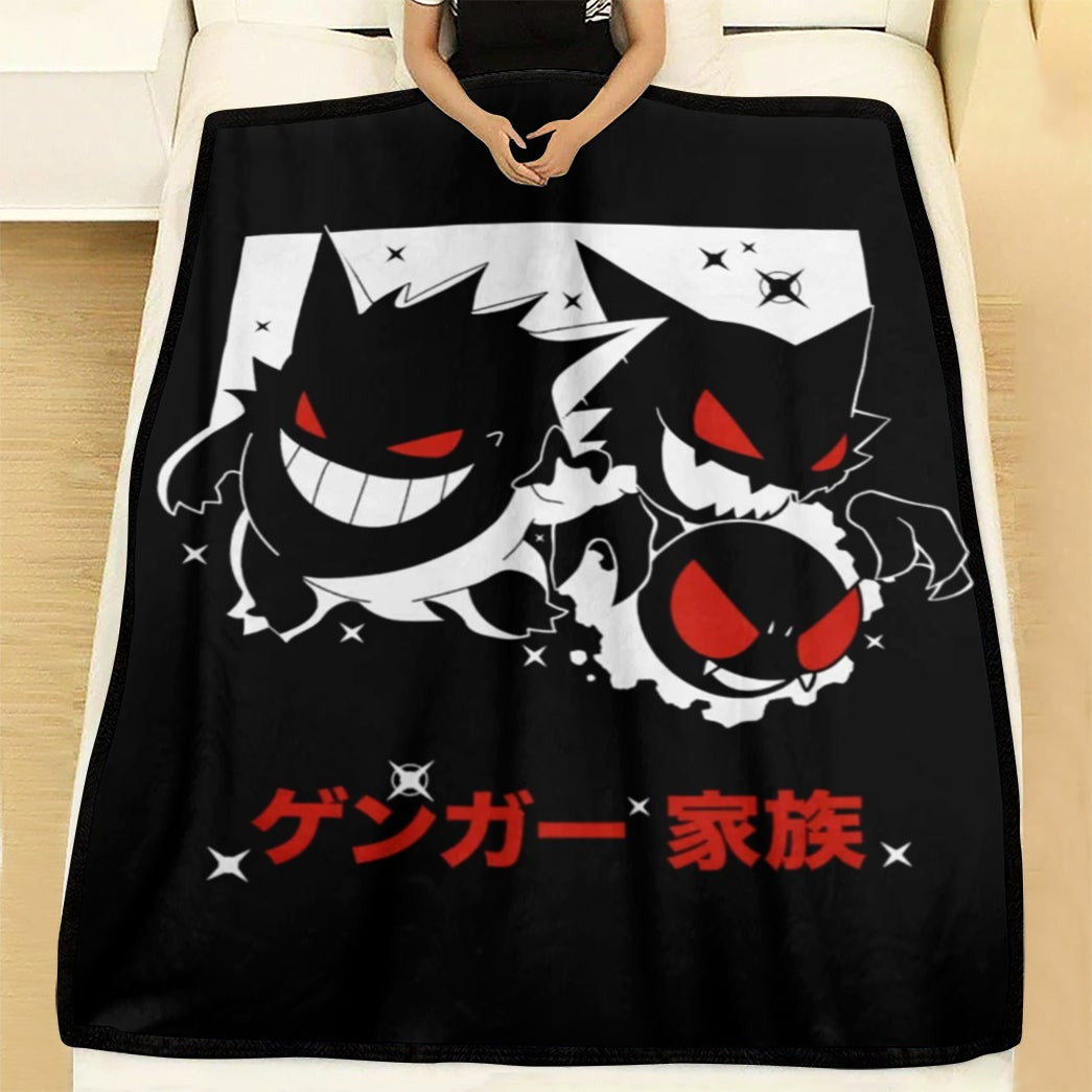 Anime Pkm Gengar Soft Blanket