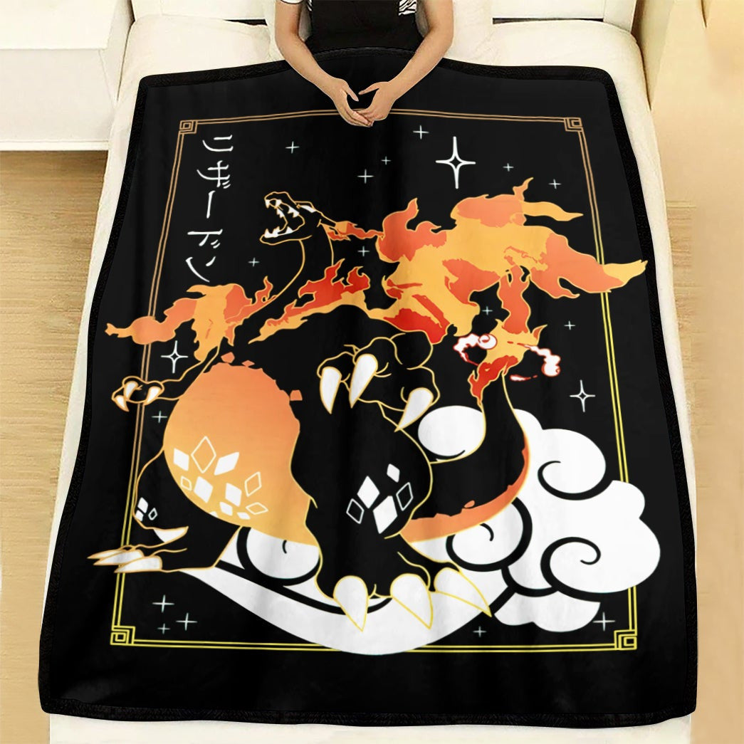 Anime Pkm Charizard Vmax Soft Blanket