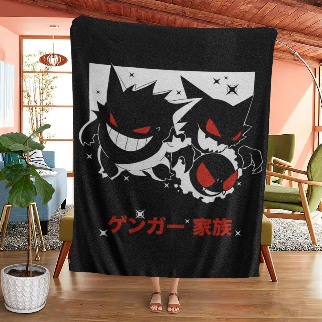 Anime Pkm Gengar Soft Blanket