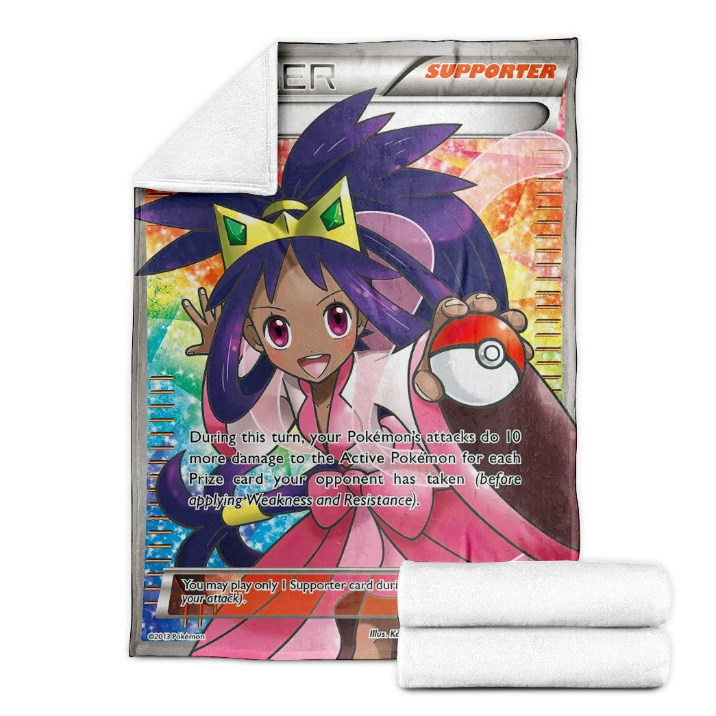 Anime Pkm Iris Trainer Custom Soft Blanket