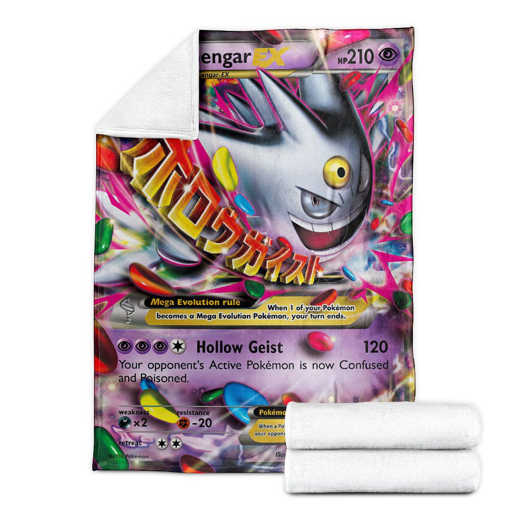 Anime Pkm M Gengar Ex Xy Promos Custom Soft Blanket