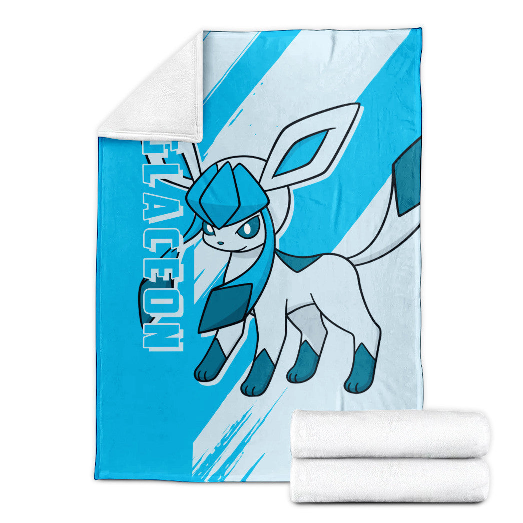 Anime Pkm Glaceon Custom Soft Blanket XO10032211