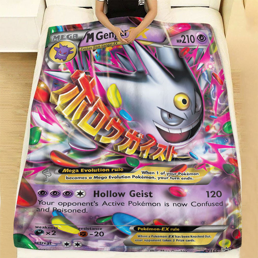 Anime Pkm M Gengar Ex Xy Promos Custom Soft Blanket