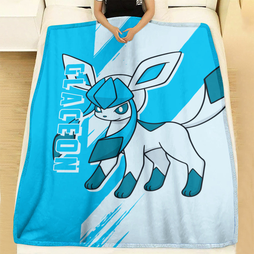 Anime Pkm Glaceon Custom Soft Blanket XO10032211