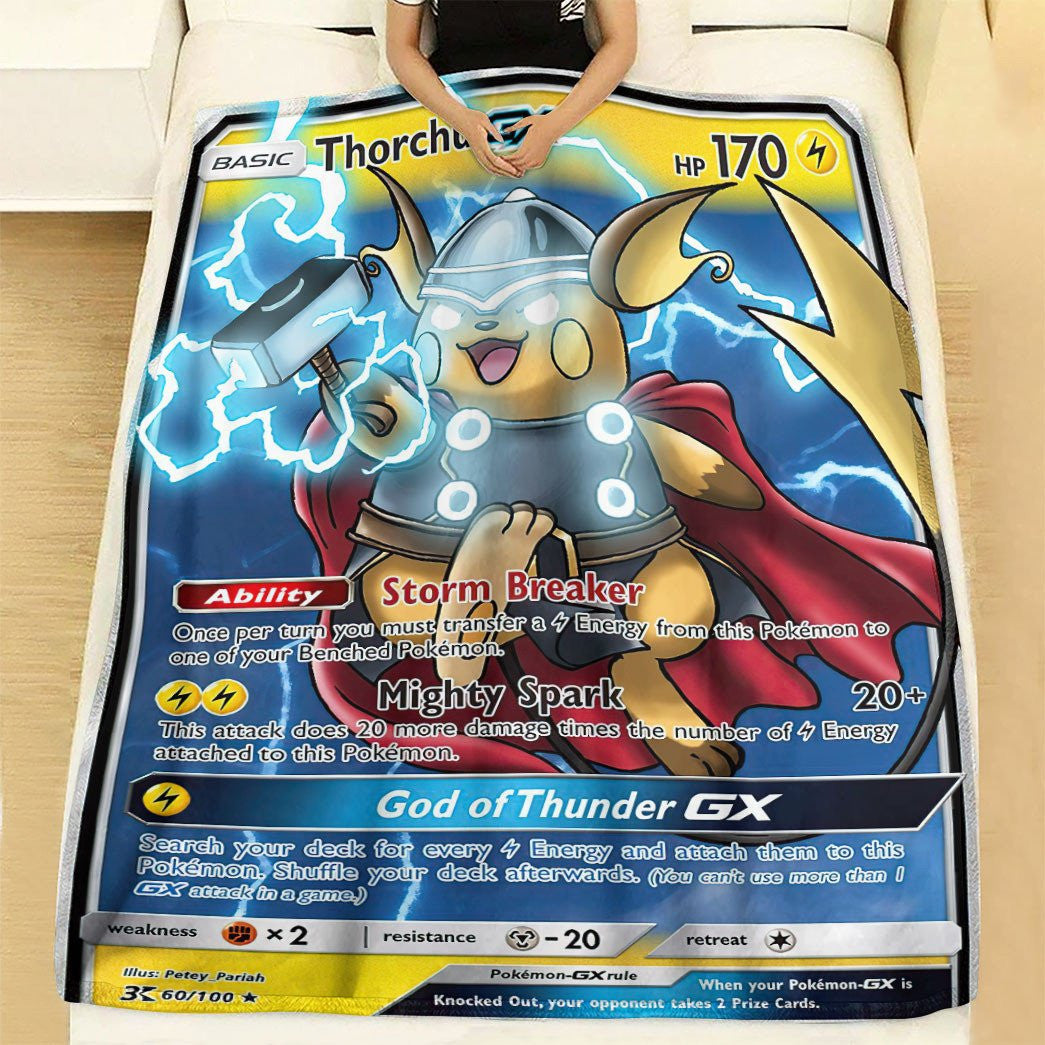 Anime Pkm Thorchu Gx Custom Soft Blanket