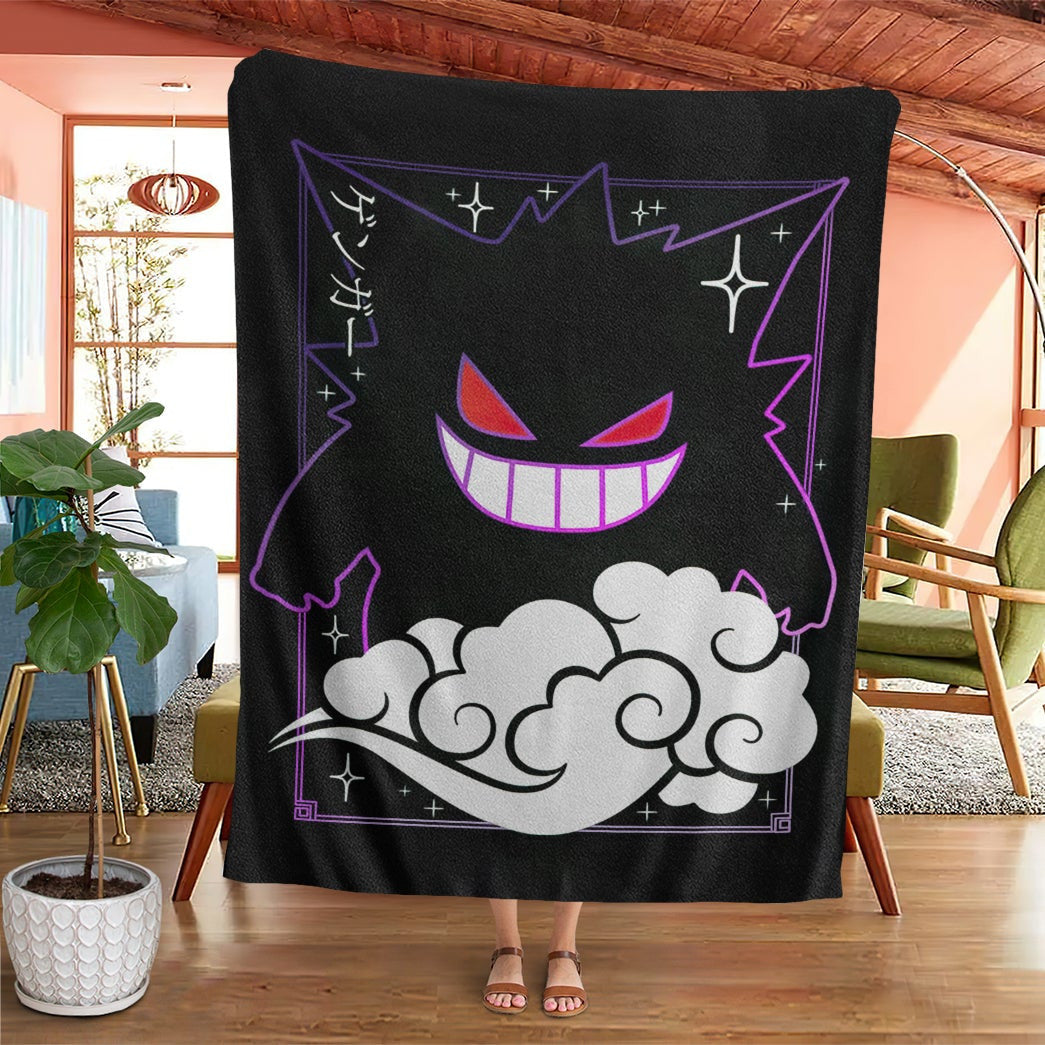 Anime Pkm Gengar Soft Blanket