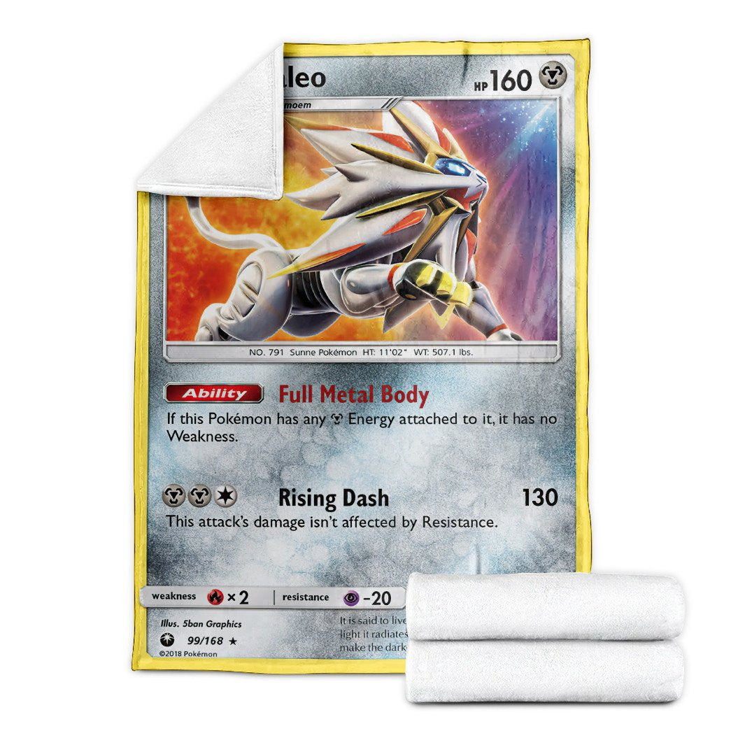 Anime Pkm Solgaleo Celestial Storm Custom Soft Blanket