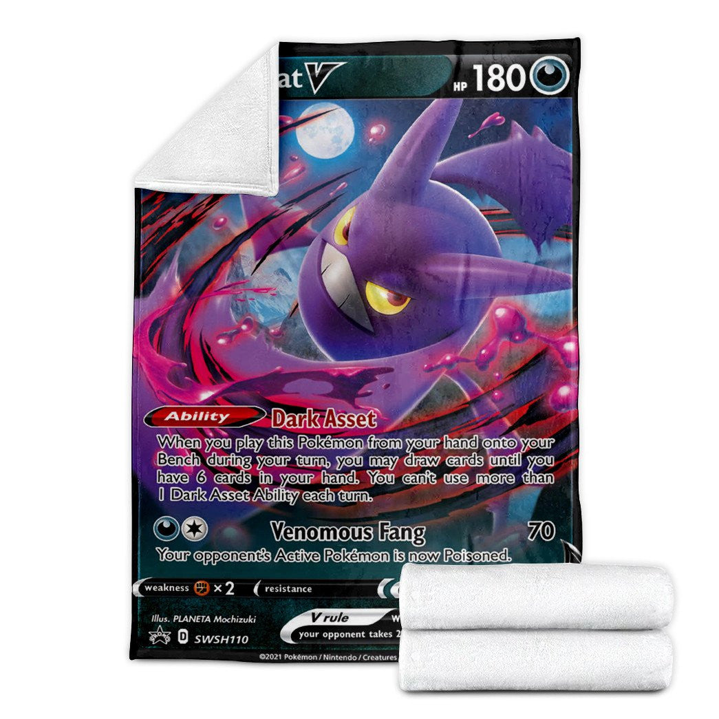 Anime Pkm Crobat V Custom Soft Blanket