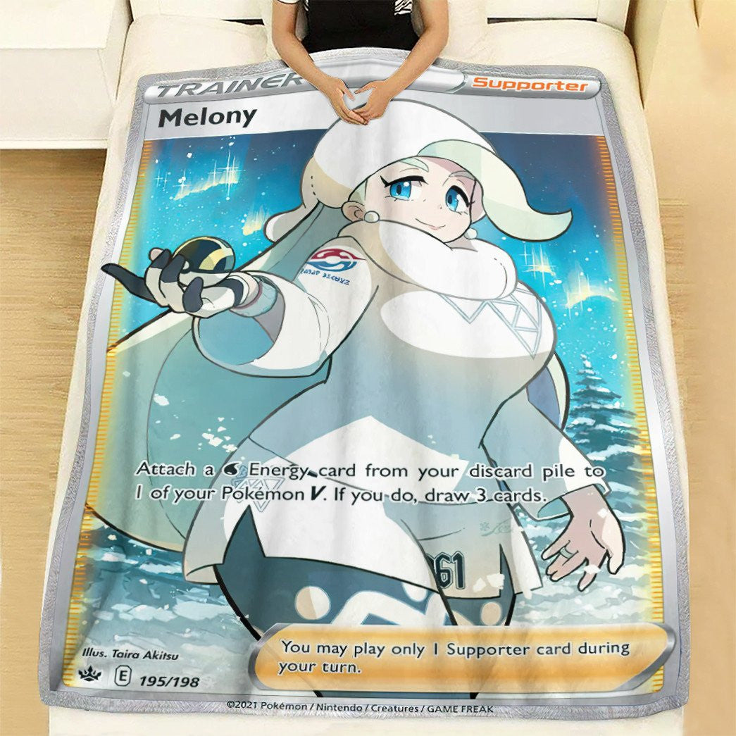 Anime Pkm Melony Trainer Custom Soft Blanket