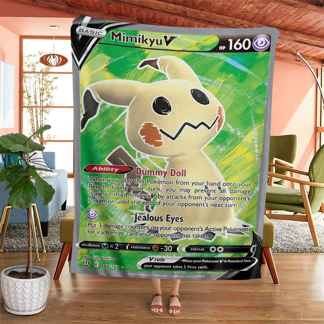 Anime Pkm Mimikyu Custom Soft Blanket