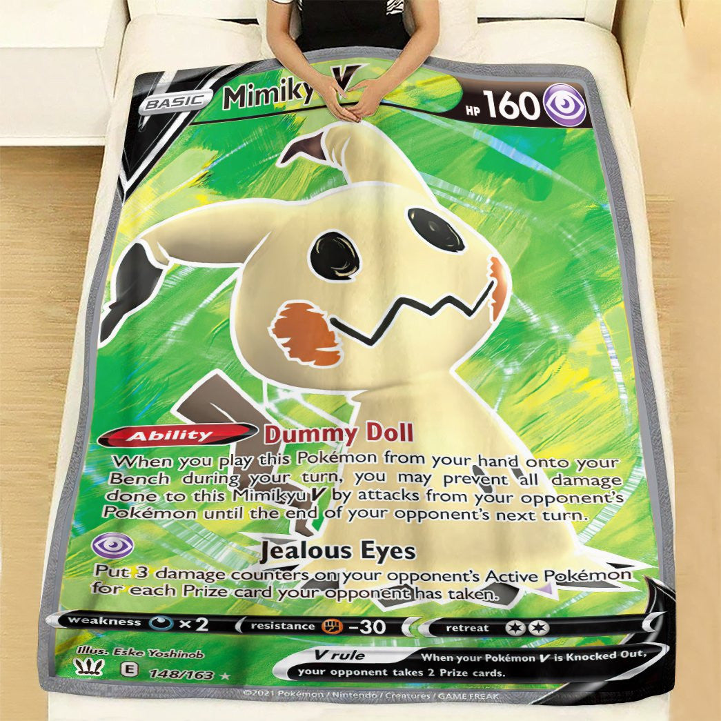 Anime Pkm Mimikyu Custom Soft Blanket