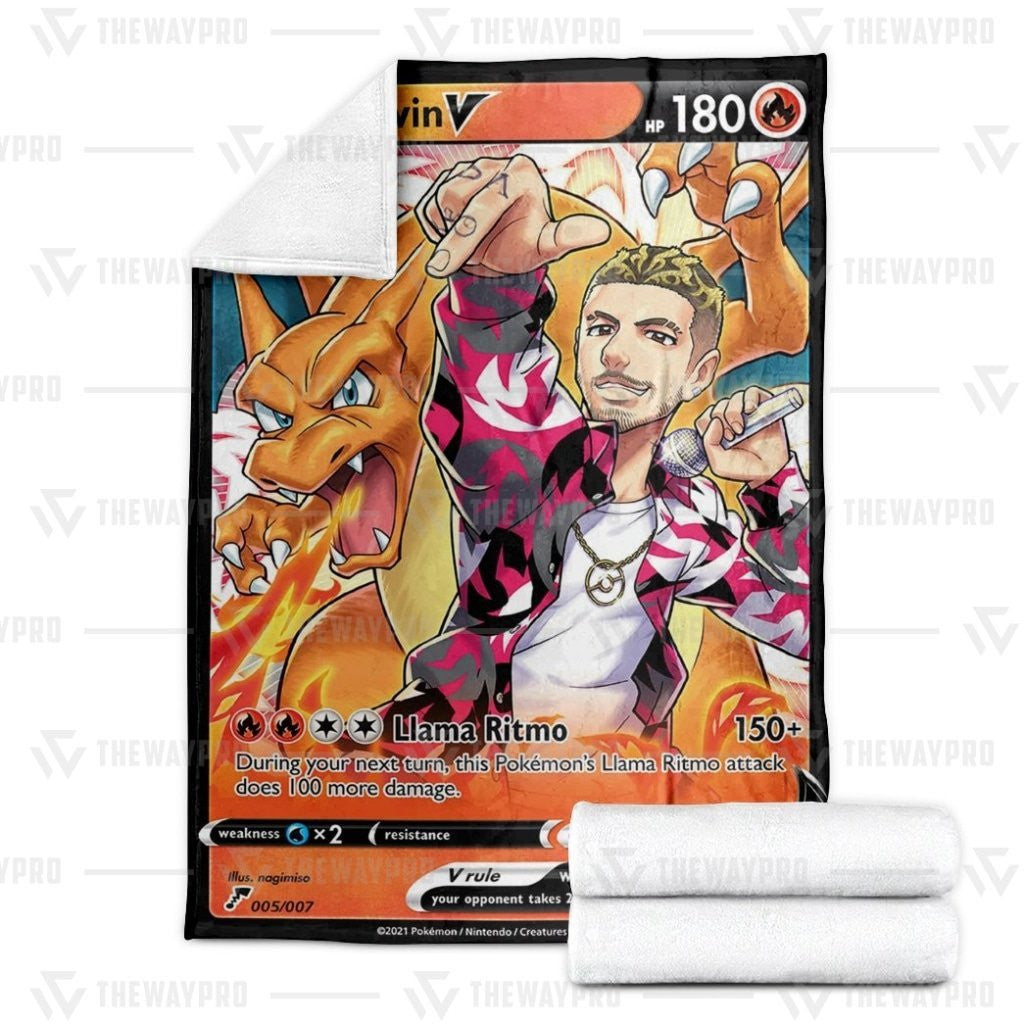 Anime Pkm Jb Charizard Custom Soft Blanket