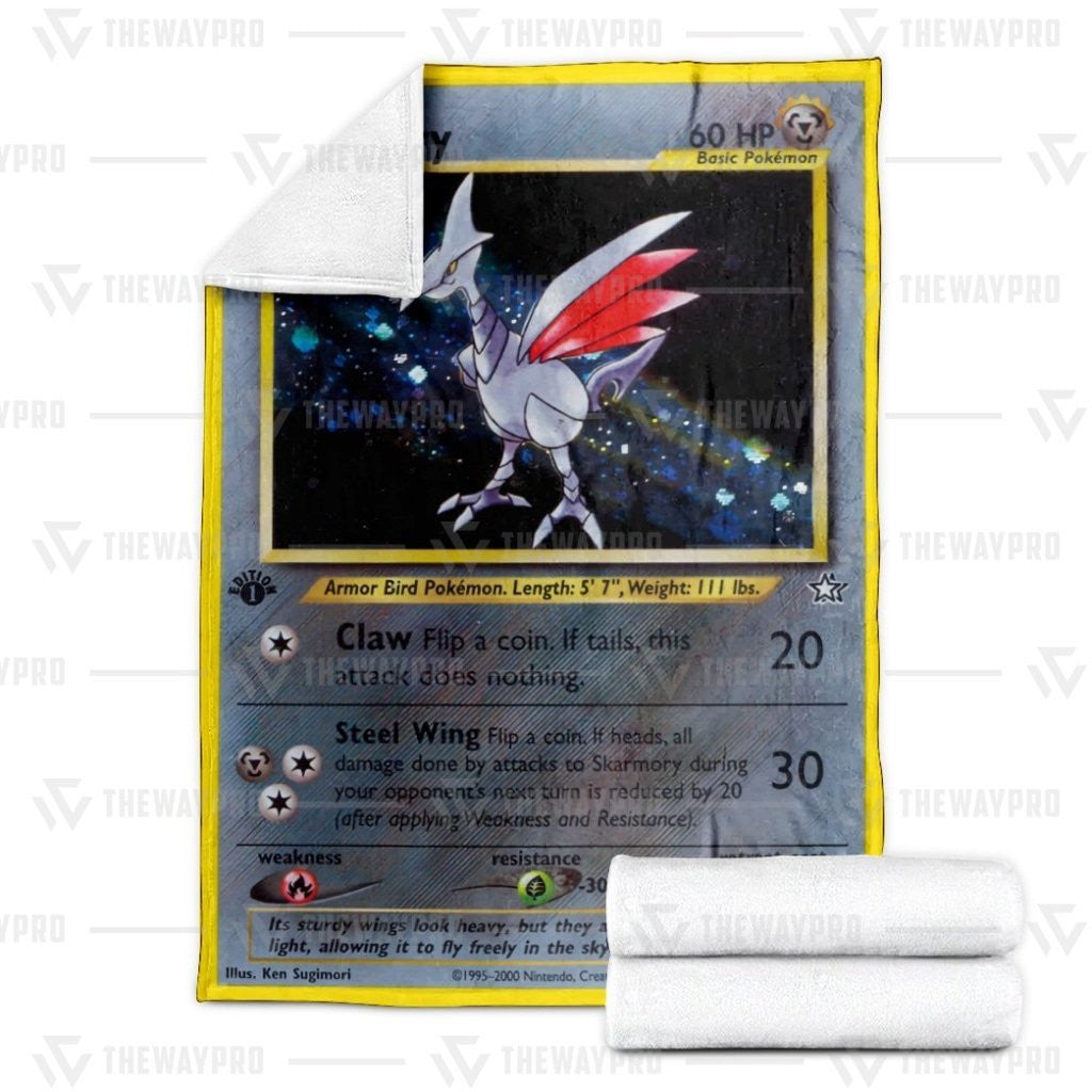 Anime Pkm Skarmory Neo Genesis Custom Soft Blanket