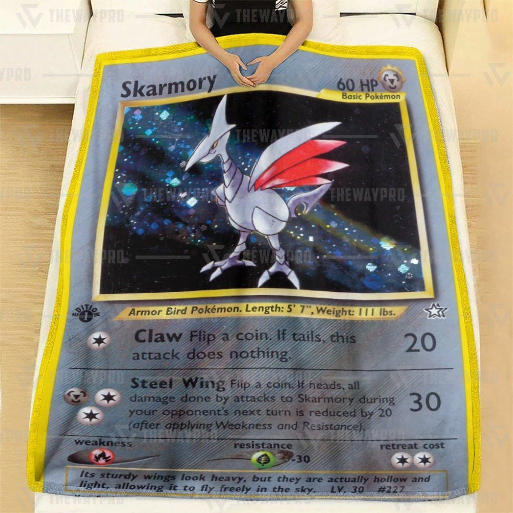 Anime Pkm Skarmory Neo Genesis Custom Soft Blanket