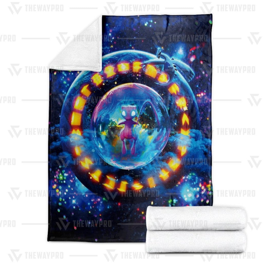 Anime Pkm The Return Of Ancient Mew Custom Soft Blanket