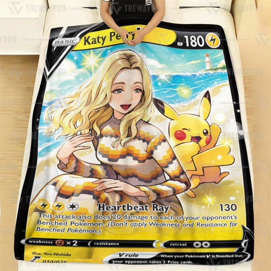 Anime Pkm Kt Pikachu Custom Soft Blanket