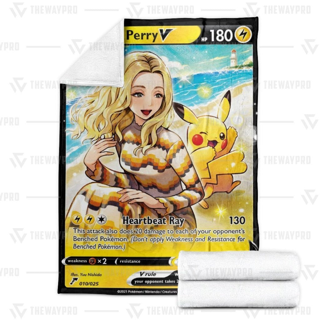 Anime Pkm Kt Pikachu Custom Soft Blanket