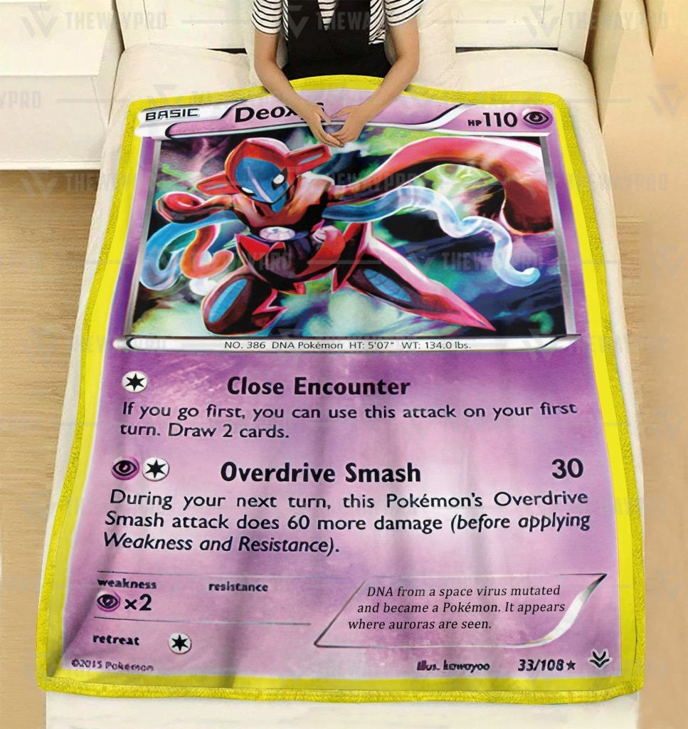 Pkm Deoxys Cosplay Custom Soft Blanket