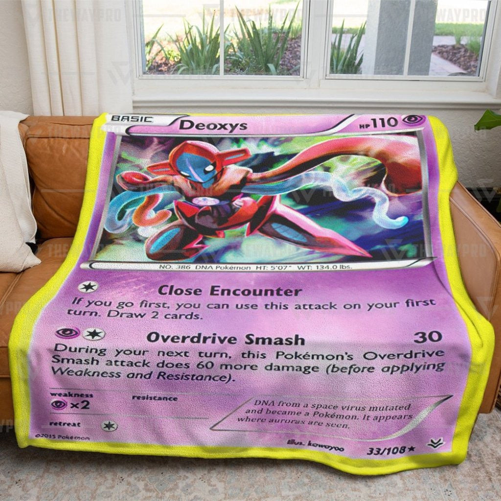 Pkm Deoxys Cosplay Custom Soft Blanket