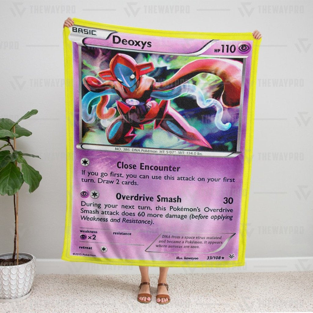 Pkm Deoxys Cosplay Custom Soft Blanket