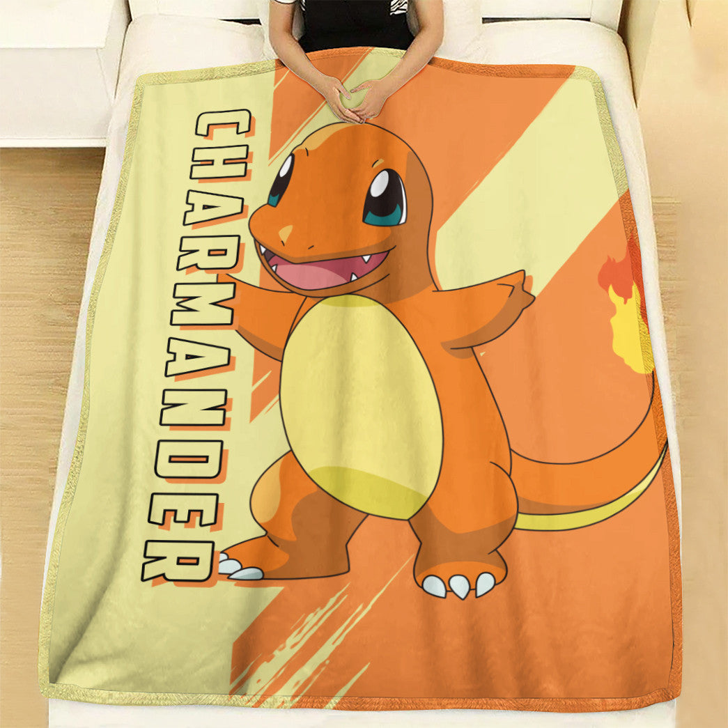 Anime Pkm Charmander Custom Soft Blanket XO10032224