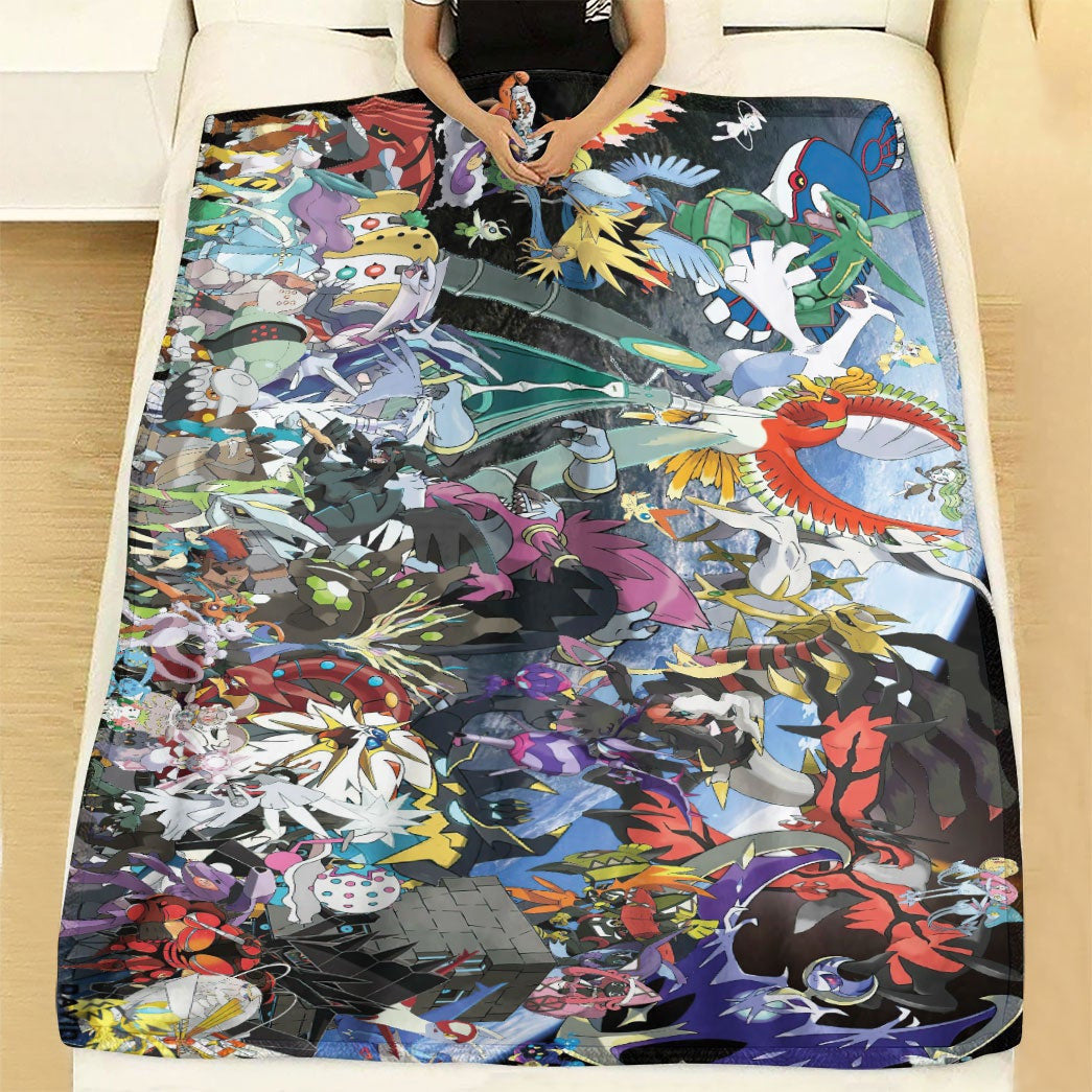 Anime Pkm Legendary Custom Soft Blanket