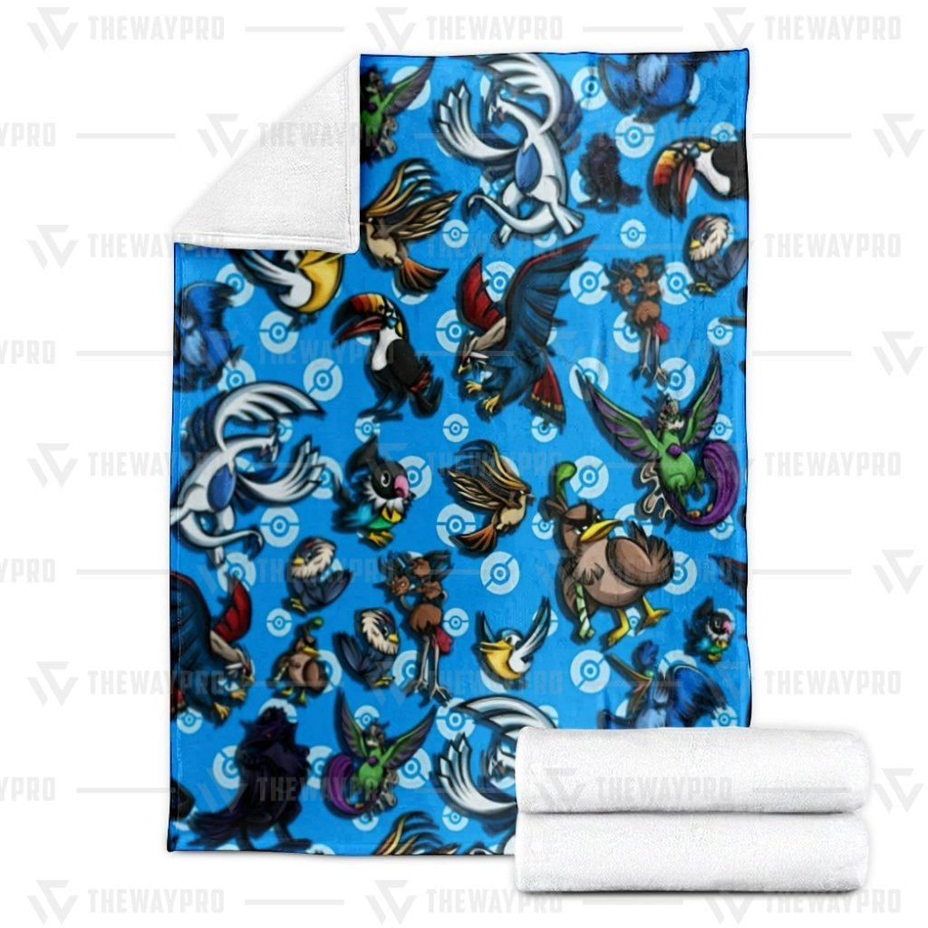 Anime Pkm Flying Custim Soft Blanket