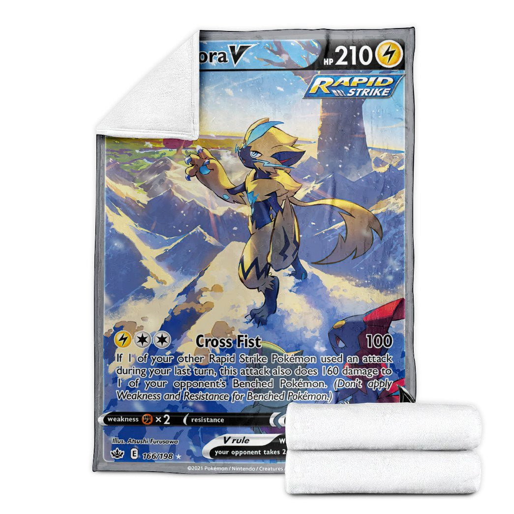 Anime Pkm Zeraora V Chilling Reign Custom Soft Blanket