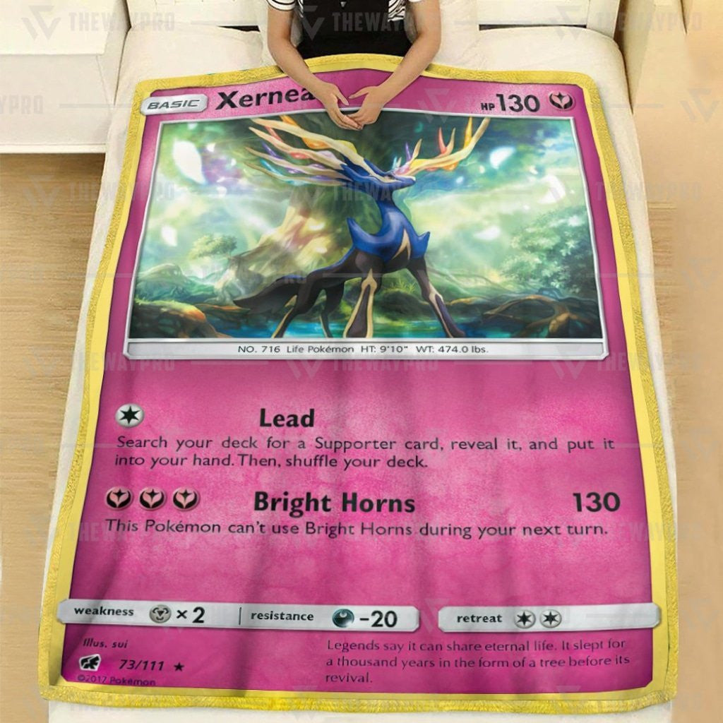 Anime Pkm Xerneas Crimson Invasion Custom Soft Blanket