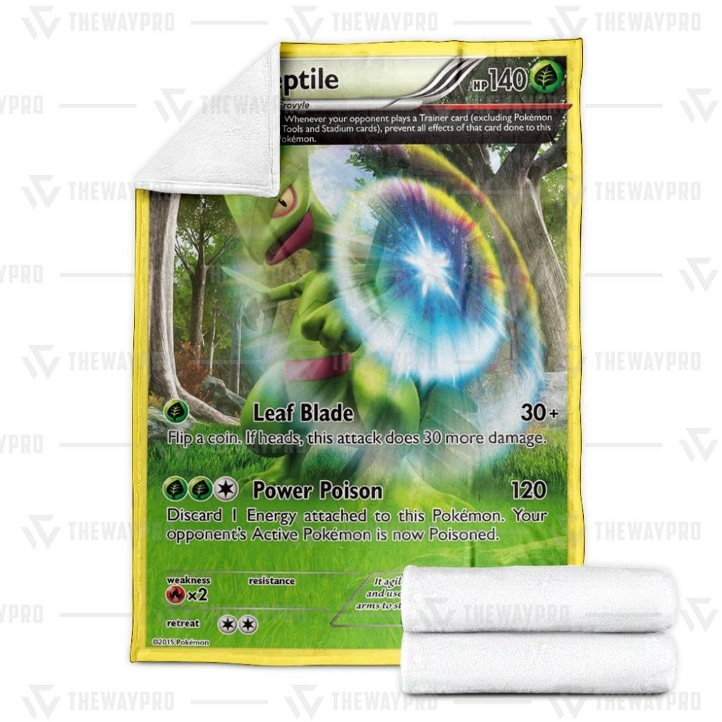 Anime Pkm Sceptile Primal Clash Custom Soft Blanket