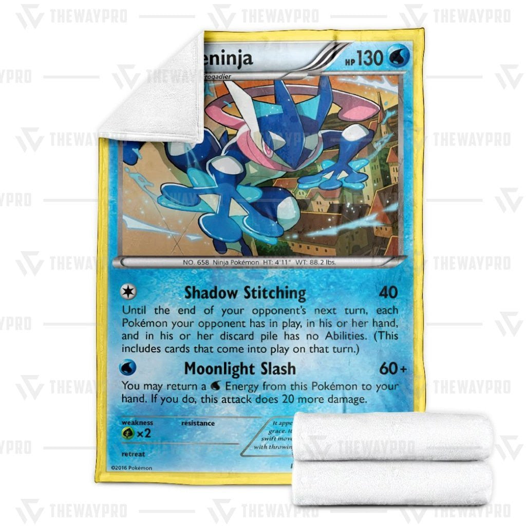 Anime Pkm Greninja Custom Soft Blanket