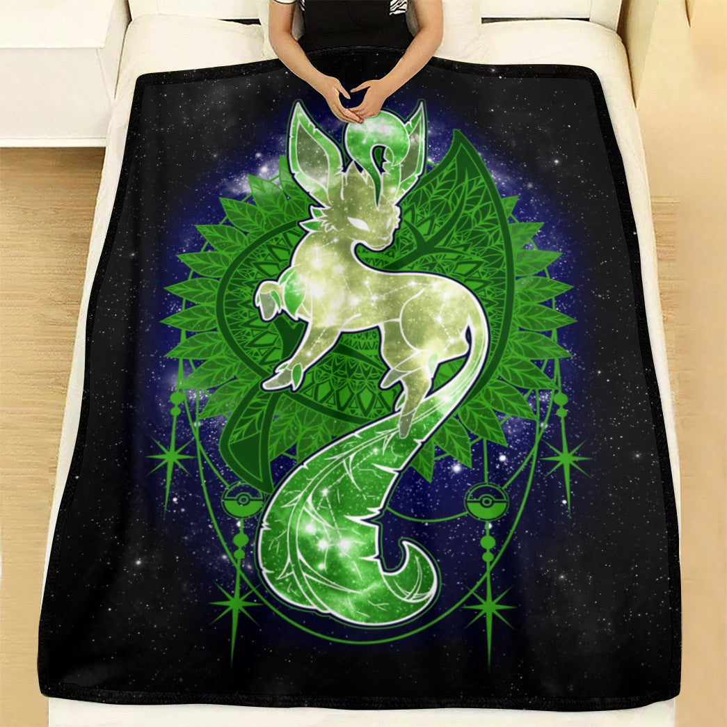 Anime Pkm Leafeon Starry Custom Soft Blanket XO1103226