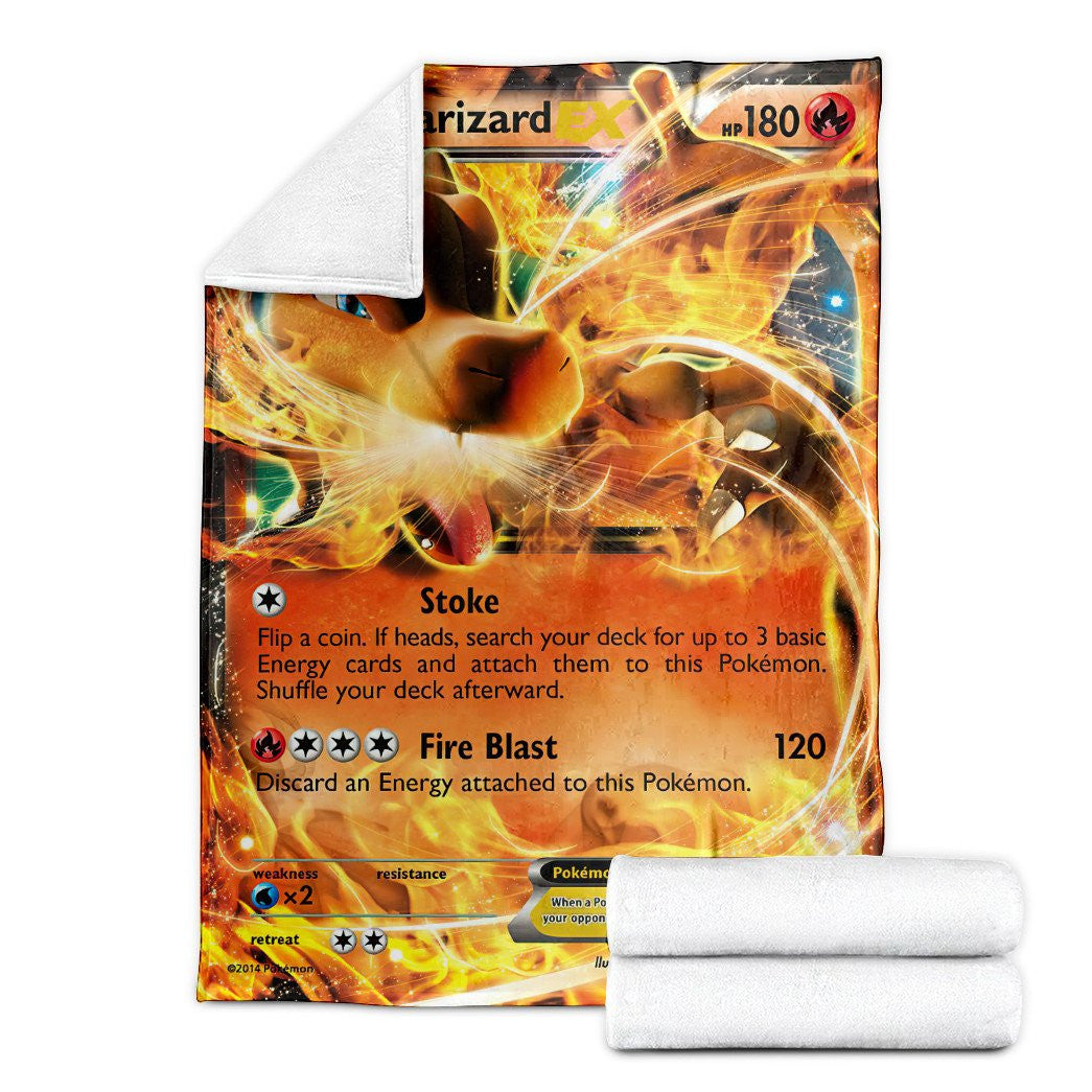 Anime Pkm Charizard-Ex Xy Promos Custom Soft Blanket