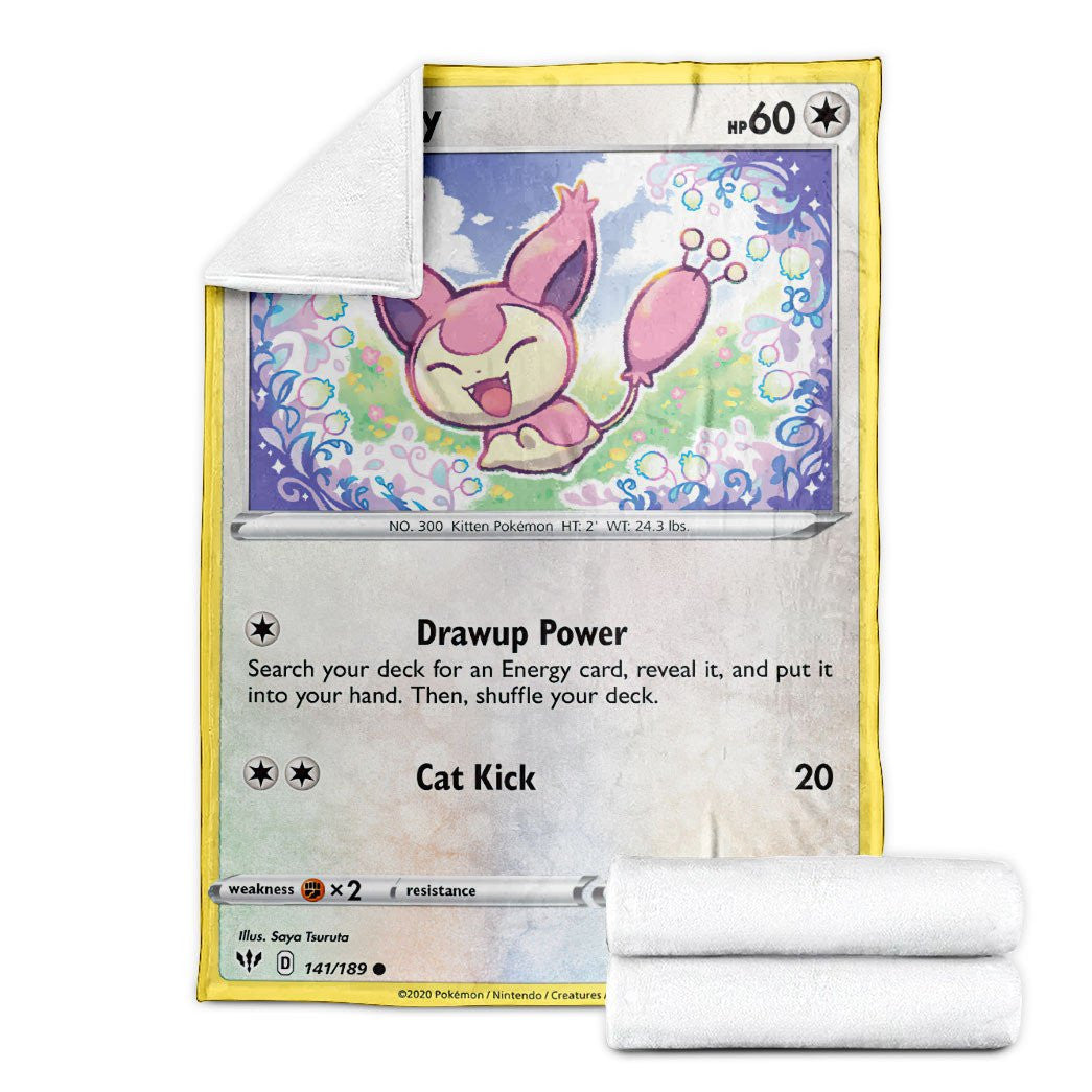 Anime Pkm Skitty Custom Soft Blanket