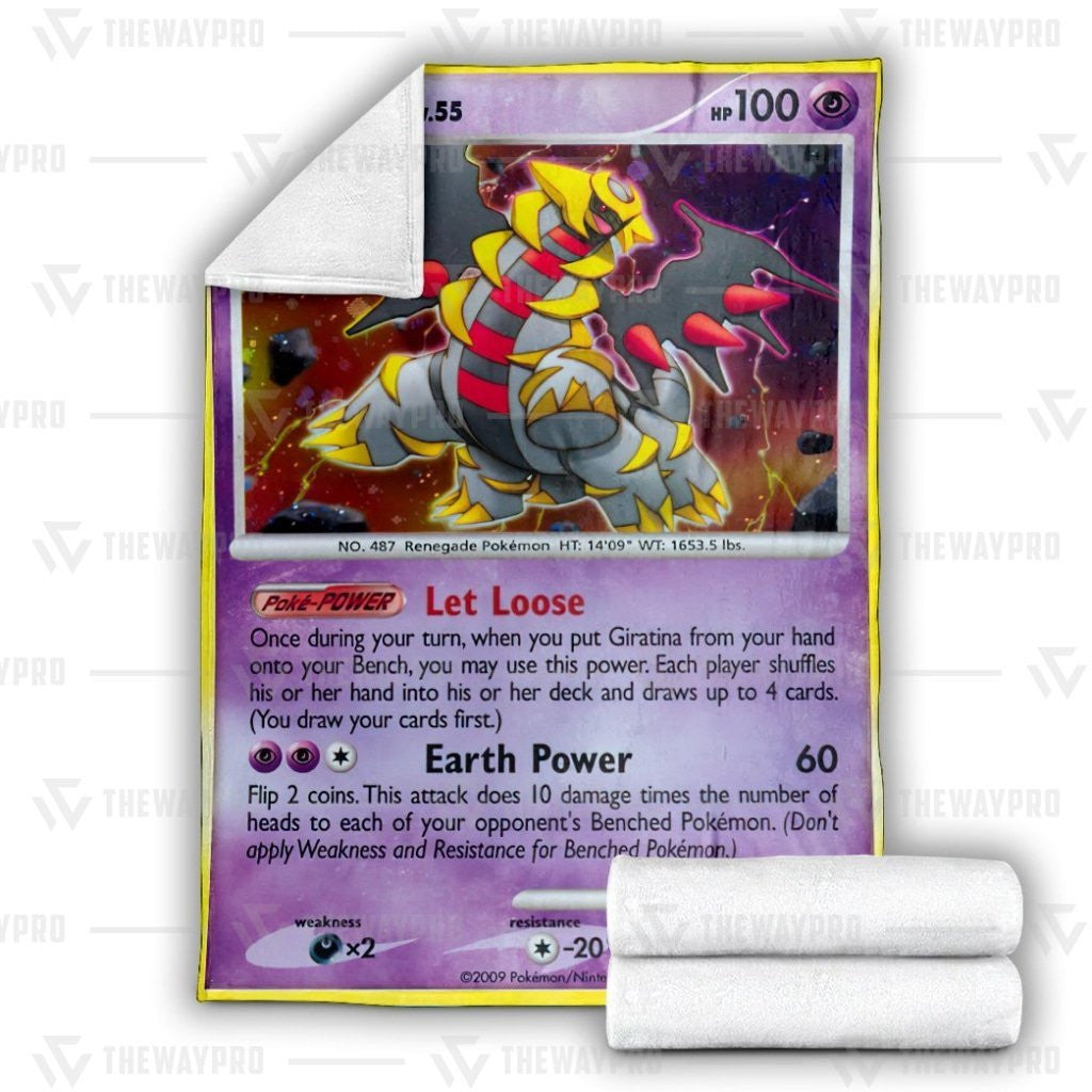 Anime Pkm Giratina Platinum Custom Soft Blanket