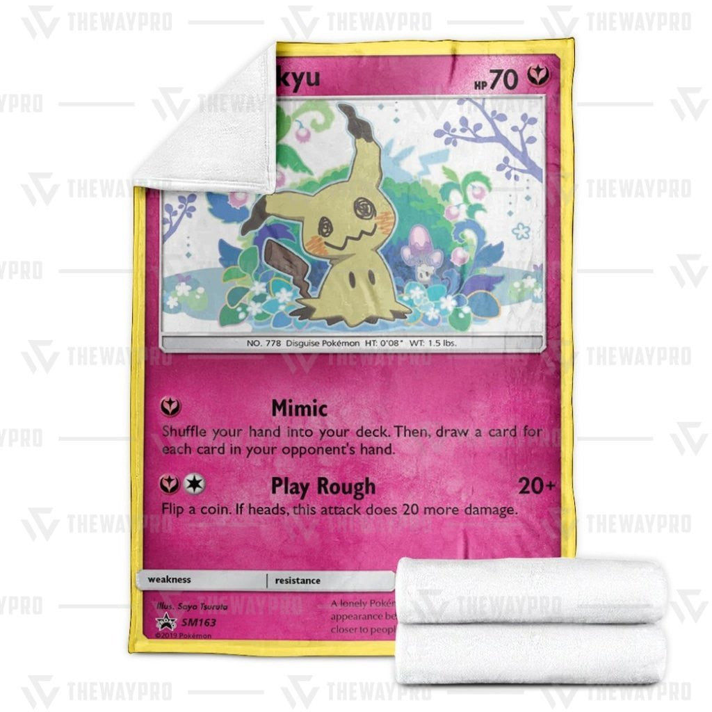 Anime Pkm Mimikyu Sun & Moon Custom Soft Blanket