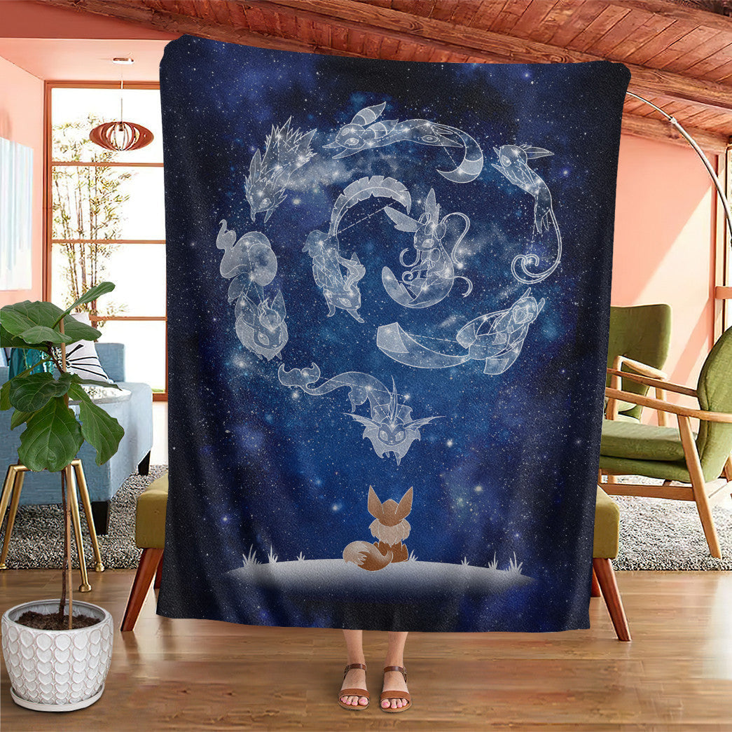 Anime Pkm Starry Evolutions Custom Soft Blanket XO11032212