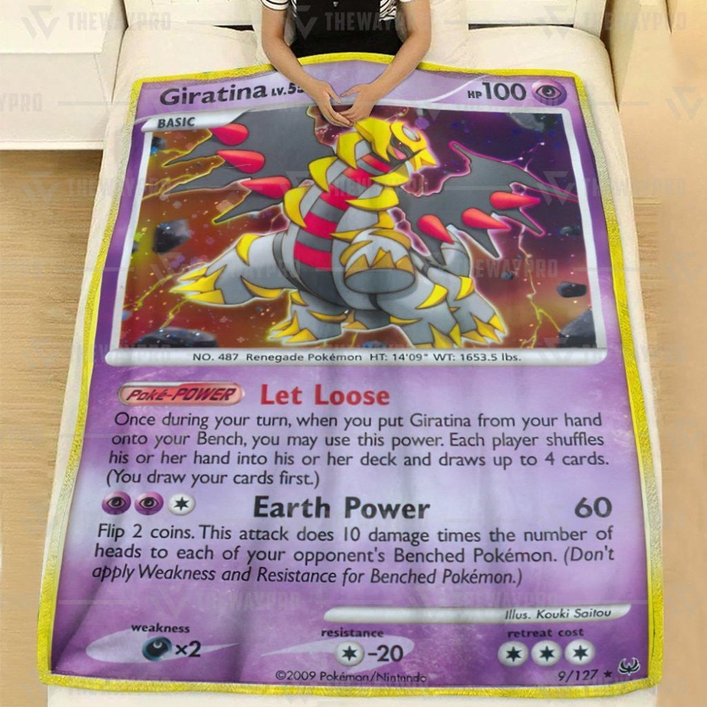 Anime Pkm Giratina Platinum Custom Soft Blanket