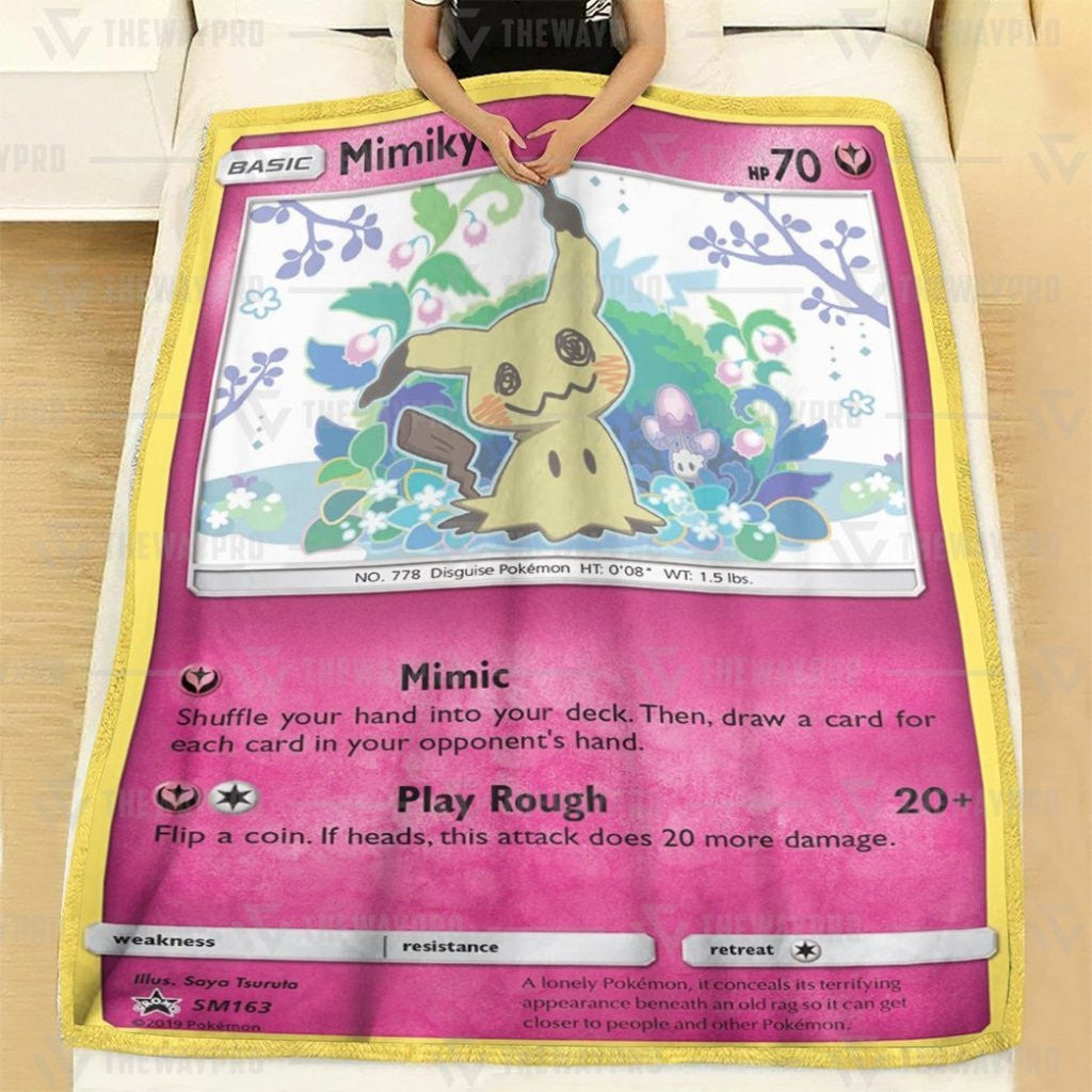 Anime Pkm Mimikyu Sun & Moon Custom Soft Blanket