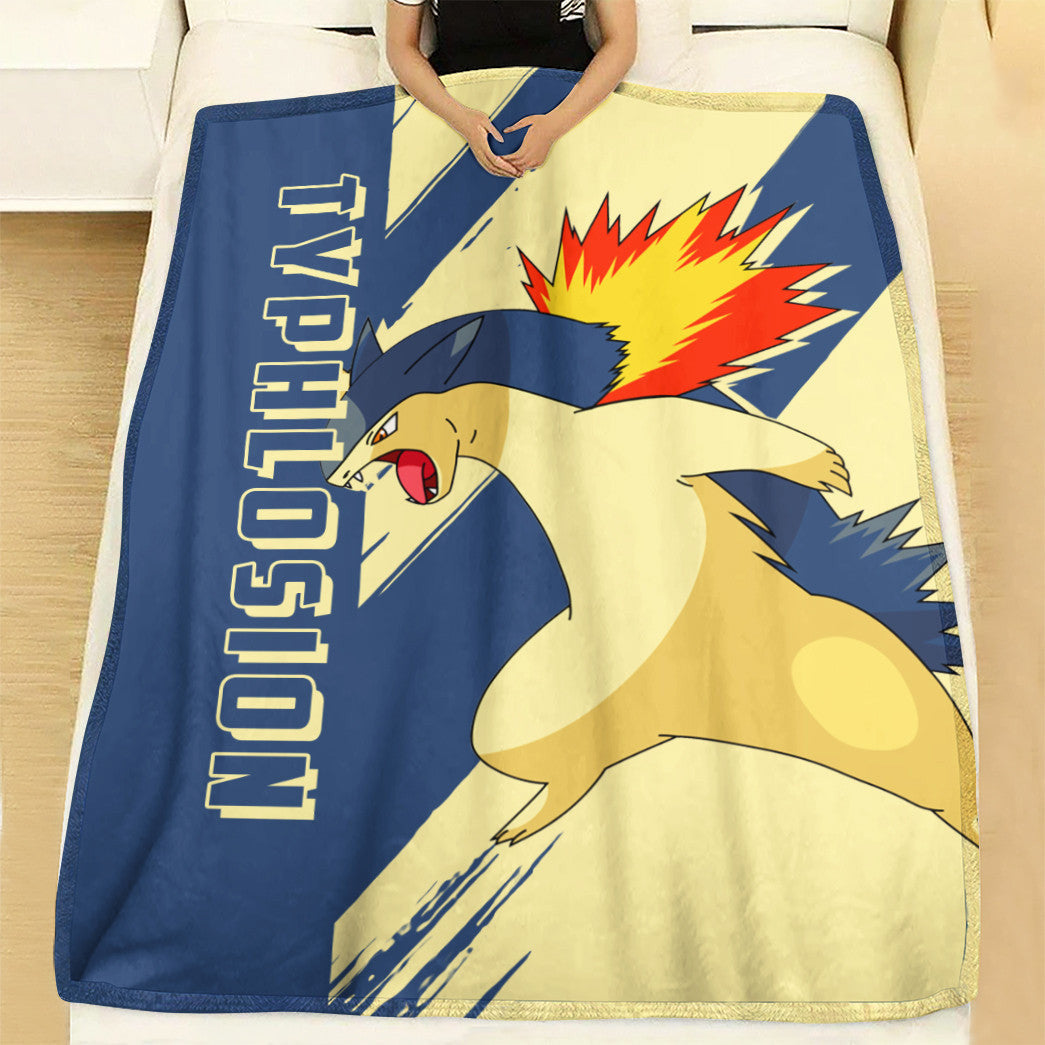 Anime Pkm Typhlosion Custom Soft Blanket XO1003228