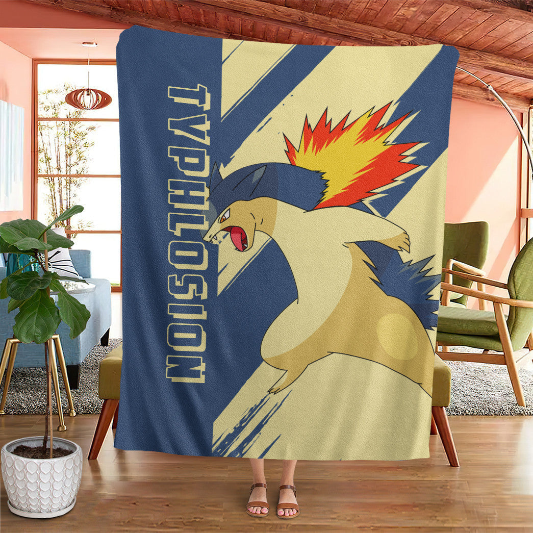 Anime Pkm Typhlosion Custom Soft Blanket XO1003228